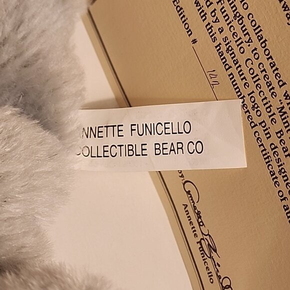New Vintage Annette Funicello Bear Co. 9" Plush Bear  "Mint Julep" COA & Tags - Picture 5 of 9